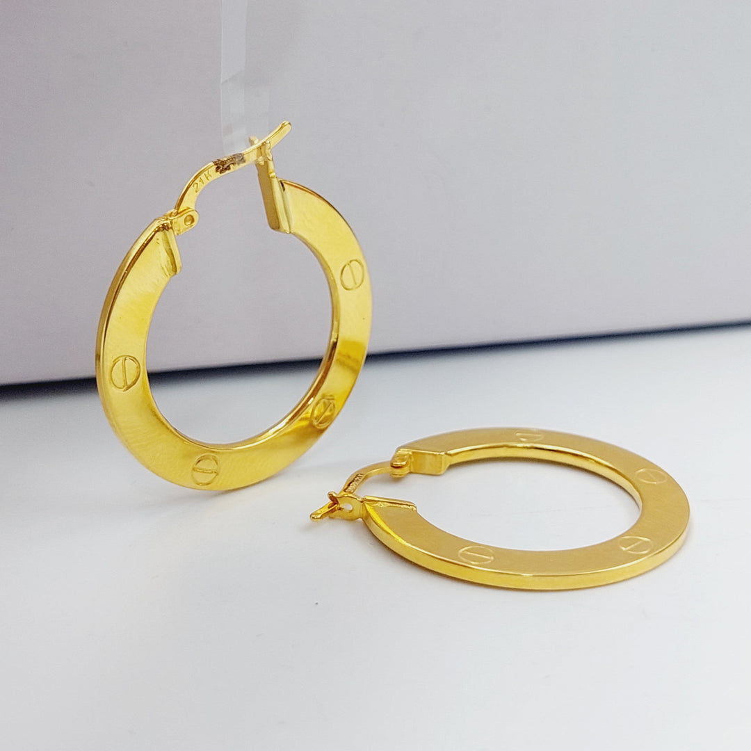 21K Gold Hoop Earrings by Saeed Jewelry - Image 1