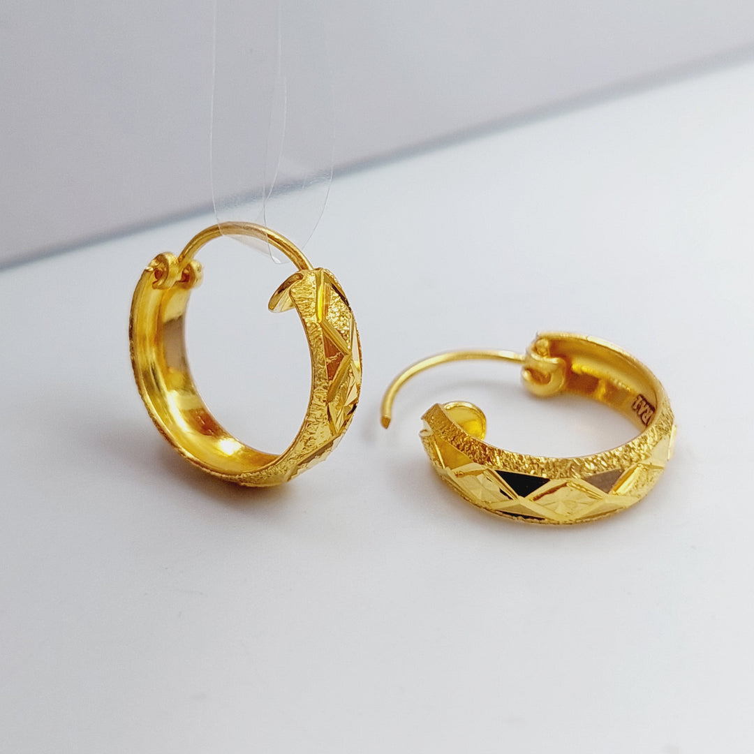 21K Gold Hoop Earrings by Saeed Jewelry - Image 2