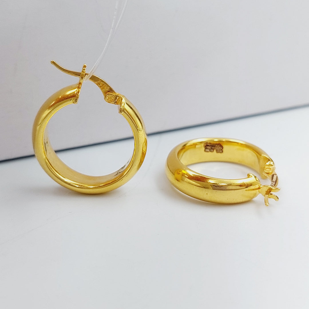 21K Gold Hoop Earrings by Saeed Jewelry - Image 1