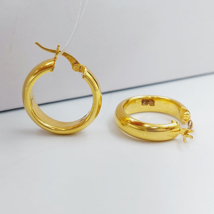 21K Gold Hoop Earrings by Saeed Jewelry - Image 1