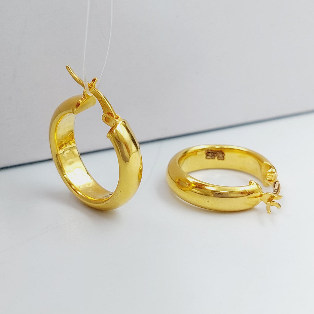 21K Gold Hoop Earrings by Saeed Jewelry - Image 2