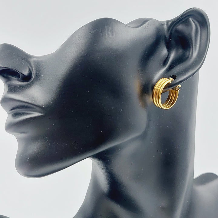 21K Gold Hoop Earrings by Saeed Jewelry - Image 8