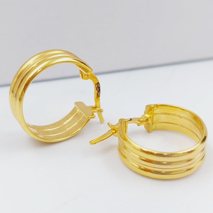 21K Gold Hoop Earrings by Saeed Jewelry - Image 4