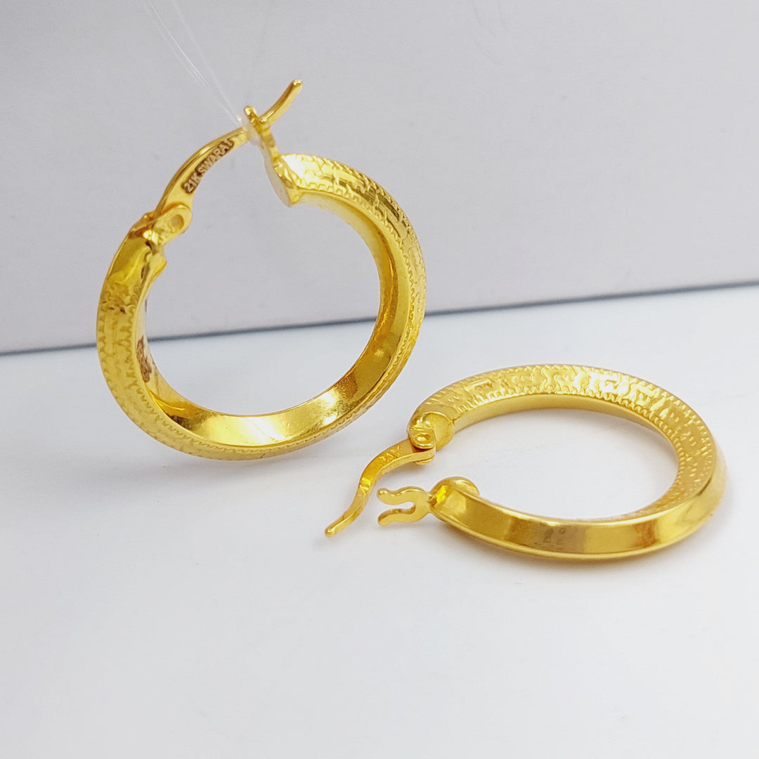 21K Gold Hoop Earrings by Saeed Jewelry - Image 4