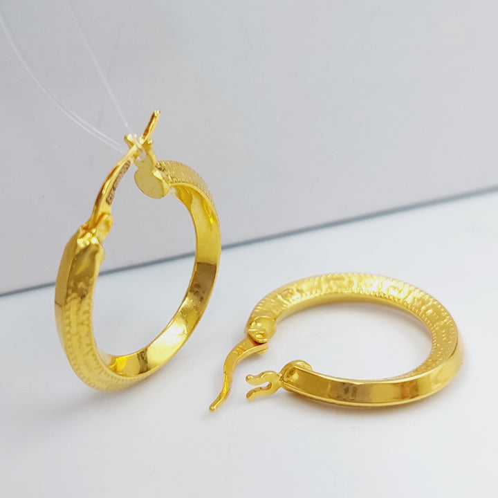 21K Gold Hoop Earrings by Saeed Jewelry - Image 1