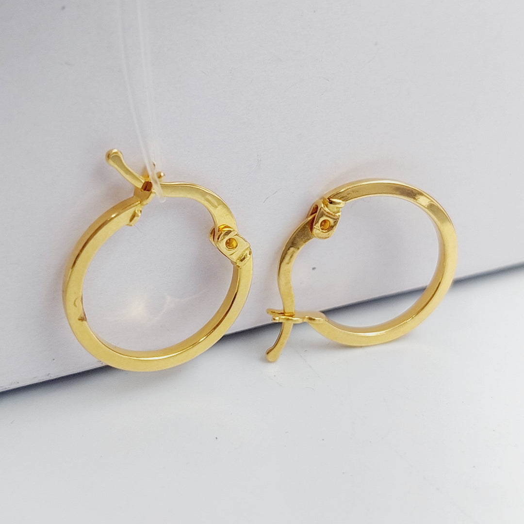 21K Gold Hoop Earrings by Saeed Jewelry - Image 4