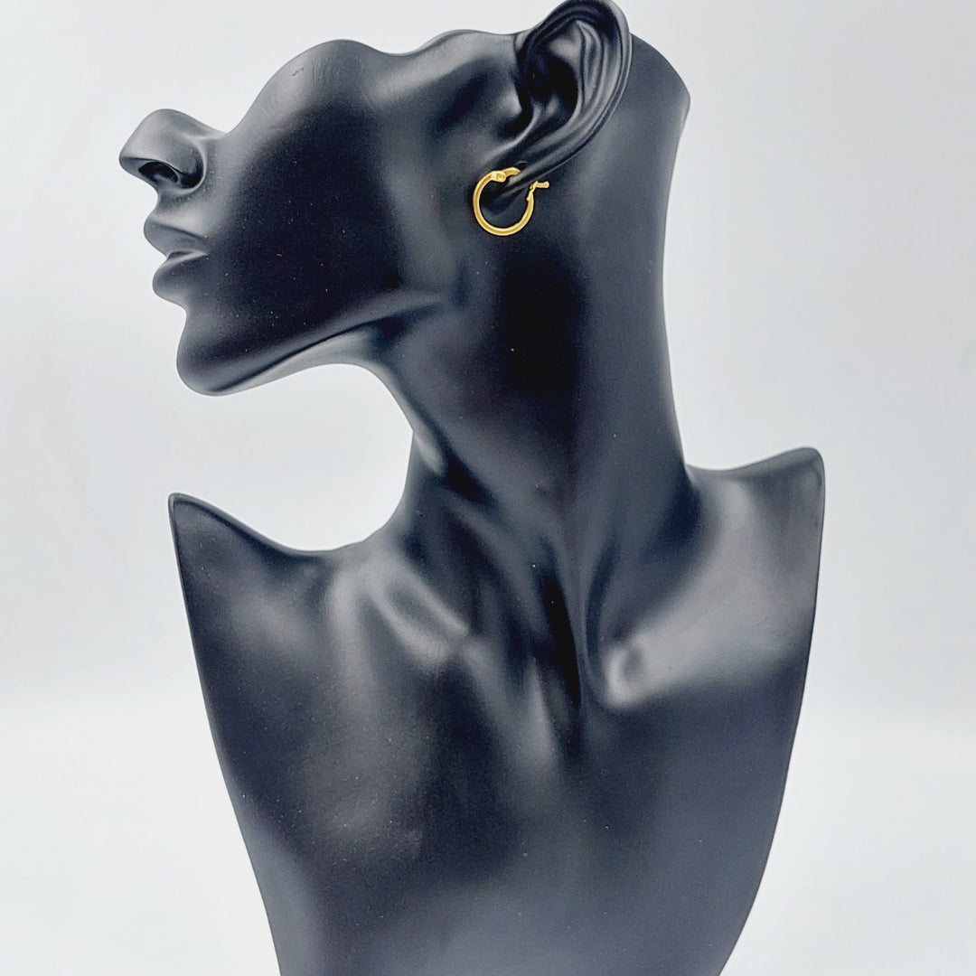 21K Gold Hoop Earrings by Saeed Jewelry - Image 2