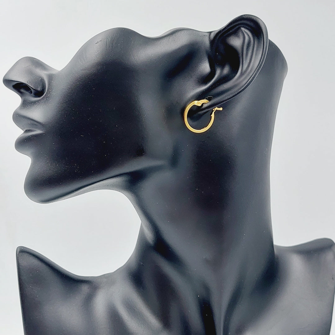 21K Gold Hoop Earrings by Saeed Jewelry - Image 3