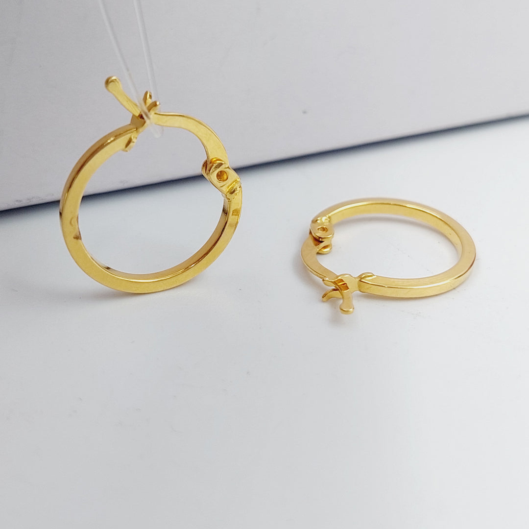 21K Gold Hoop Earrings by Saeed Jewelry - Image 4