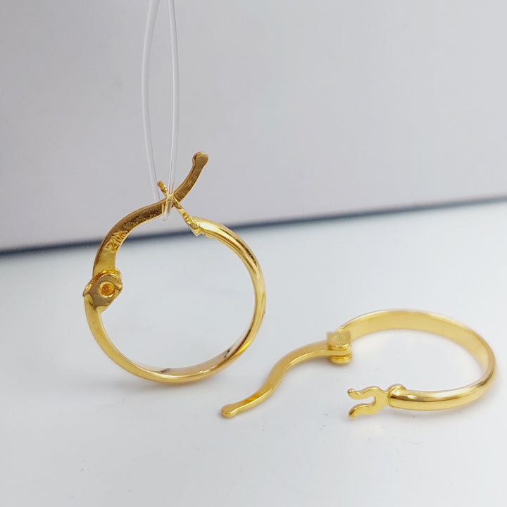 21K Gold Hoop Earrings by Saeed Jewelry - Image 1