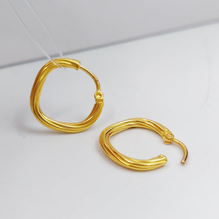 21K Gold Hoop Earrings by Saeed Jewelry - Image 1