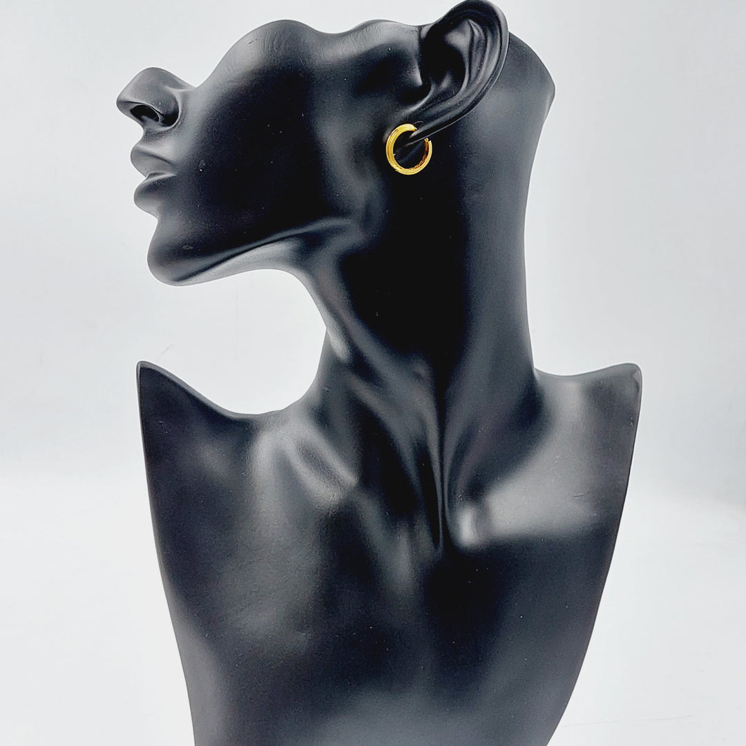 21K Gold Hoop Earrings by Saeed Jewelry - Image 3