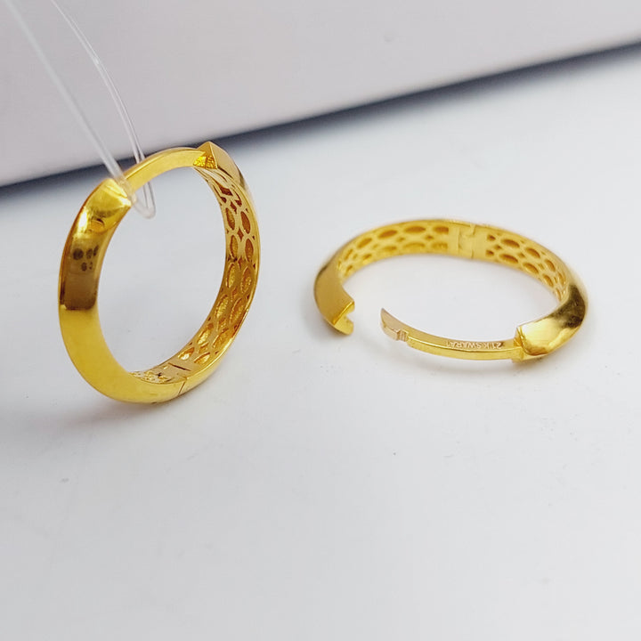 21K Gold Hoop Earrings by Saeed Jewelry - Image 5