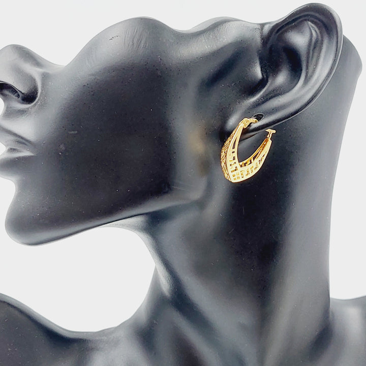 21K Gold Hoop Earrings by Saeed Jewelry - Image 5