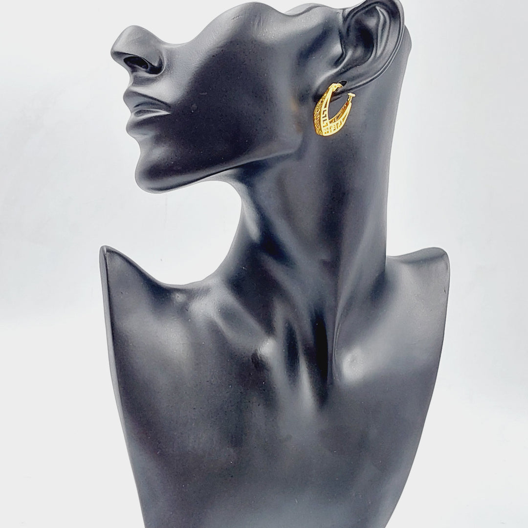 21K Gold Hoop Earrings by Saeed Jewelry - Image 6