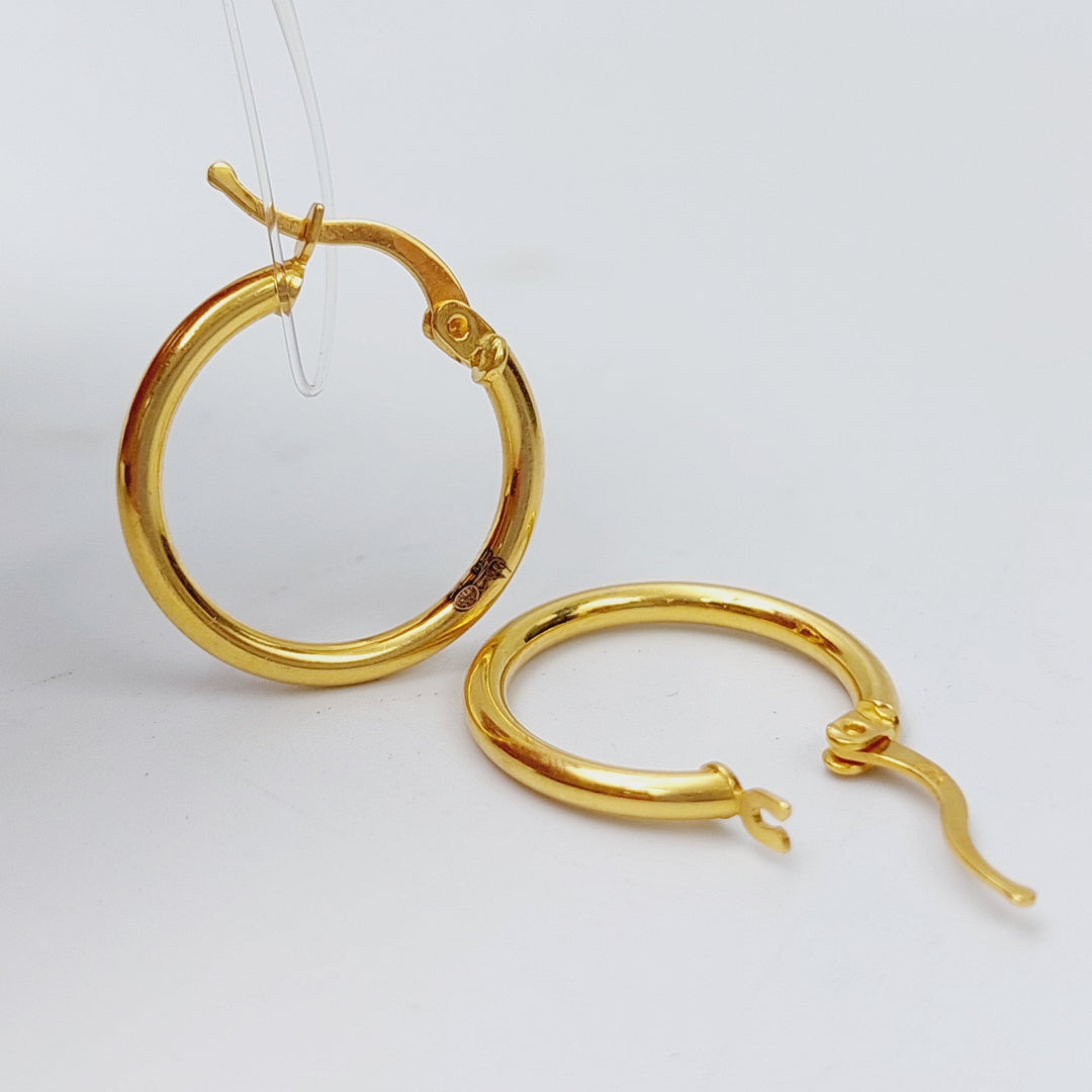 21K Gold Hoop Earrings by Saeed Jewelry - Image 4