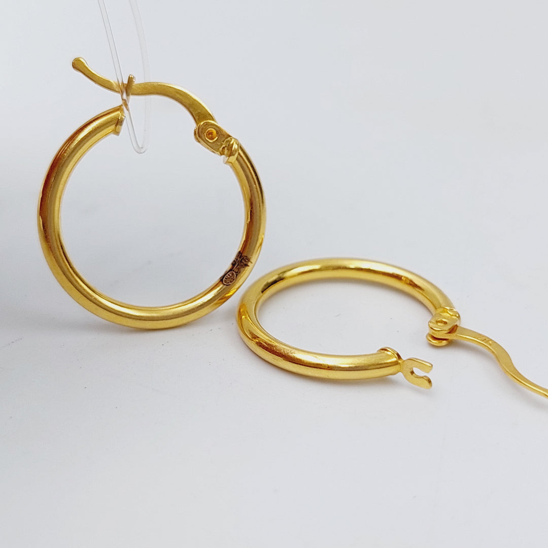 21K Gold Hoop Earrings by Saeed Jewelry - Image 5