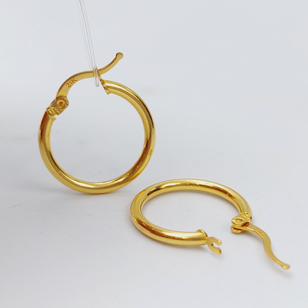 21K Gold Hoop Earrings by Saeed Jewelry - Image 1