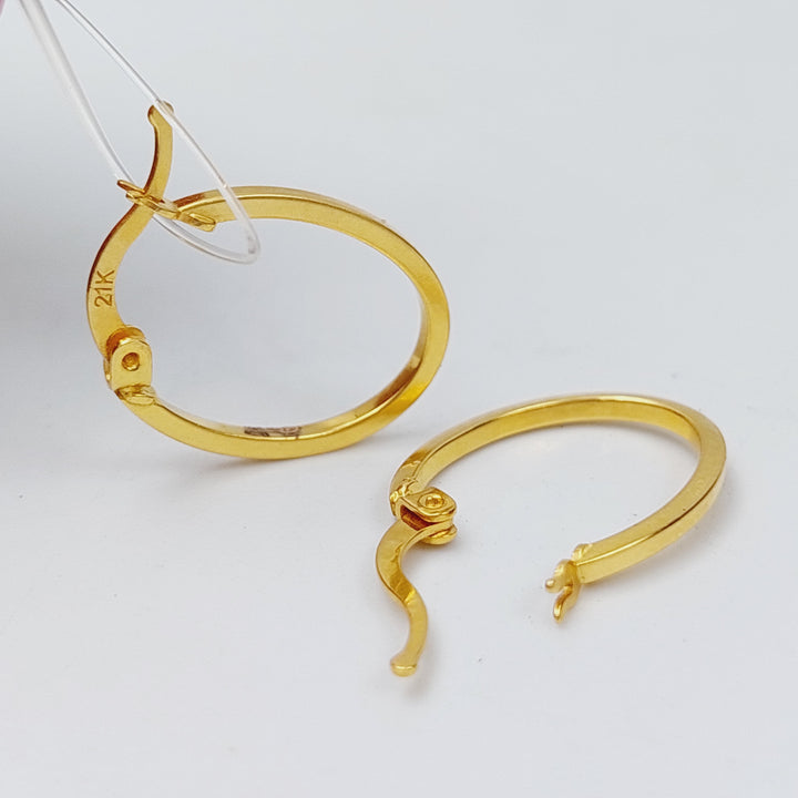 21K Gold Hoop Earrings by Saeed Jewelry - Image 2