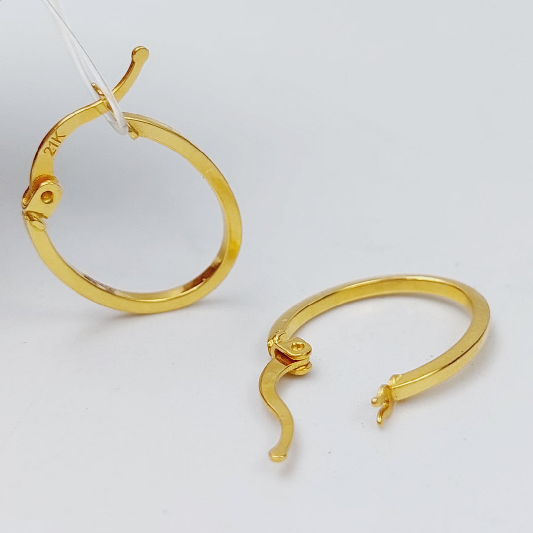 21K Gold Hoop Earrings by Saeed Jewelry - Image 5