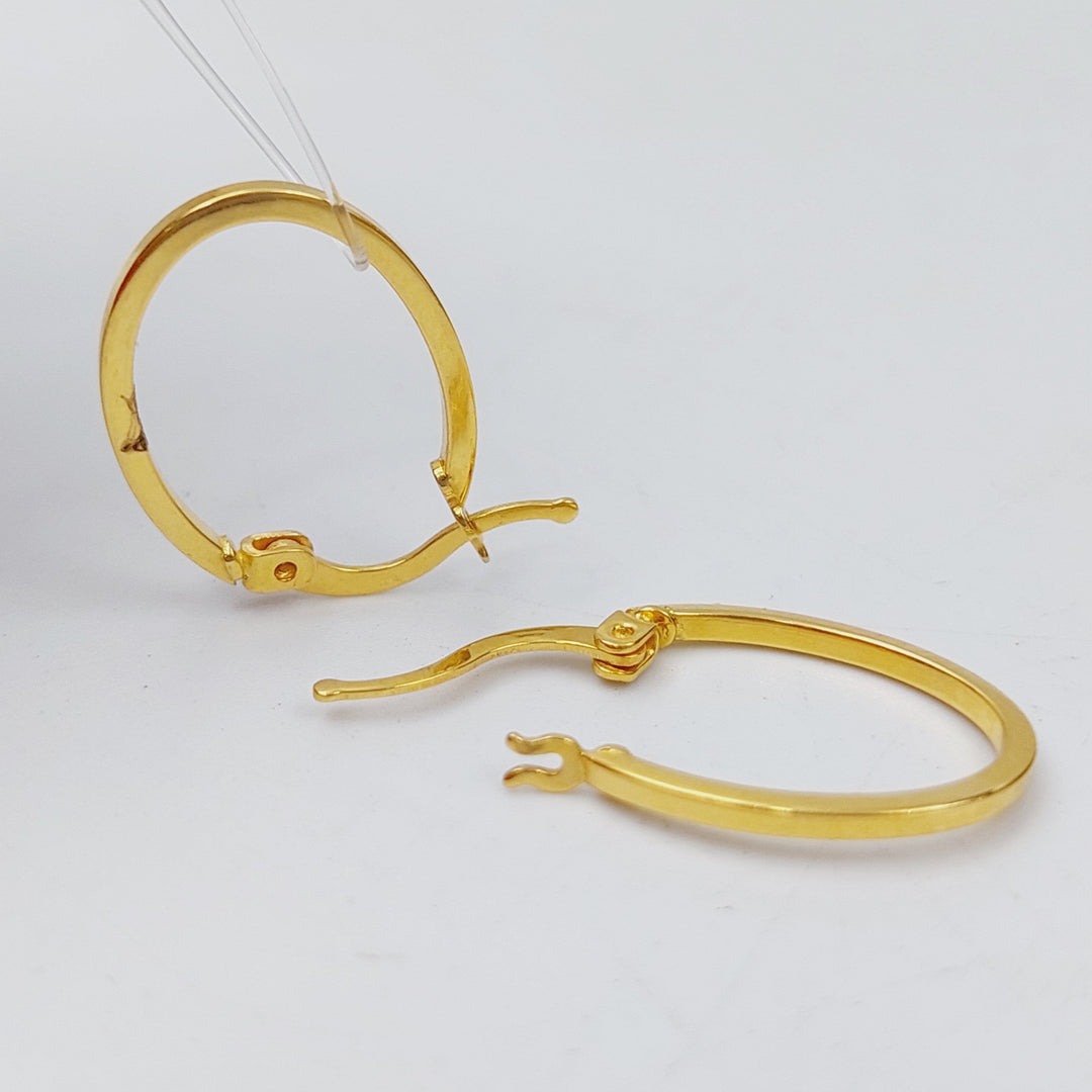 21K Gold Hoop Earrings by Saeed Jewelry - Image 1