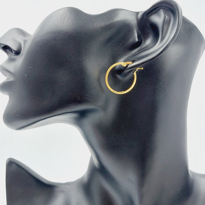 21K Gold Hoop Earrings by Saeed Jewelry - Image 6