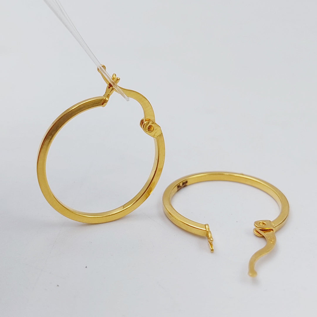 21K Gold Hoop Earrings by Saeed Jewelry - Image 4