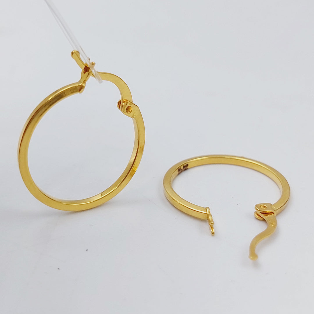 21K Gold Hoop Earrings by Saeed Jewelry - Image 8