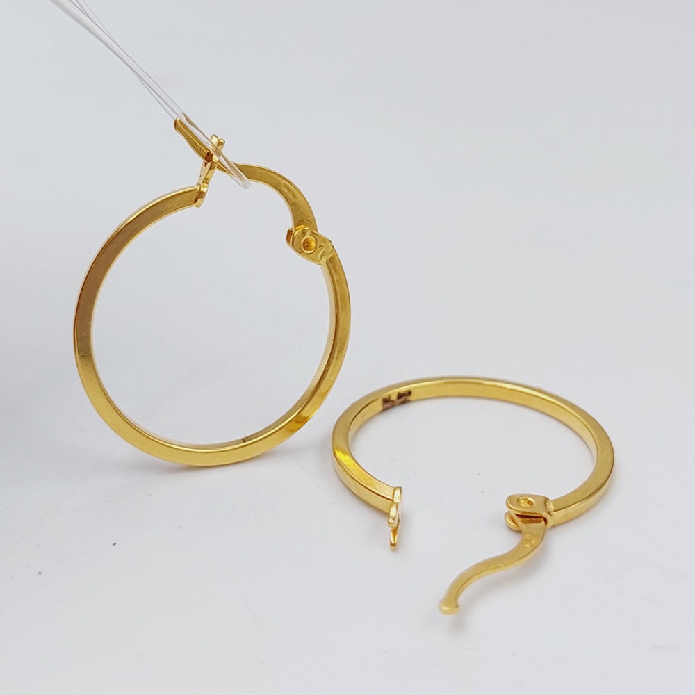 21K Gold Hoop Earrings by Saeed Jewelry - Image 2