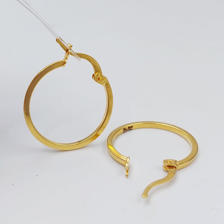 21K Gold Hoop Earrings by Saeed Jewelry - Image 2