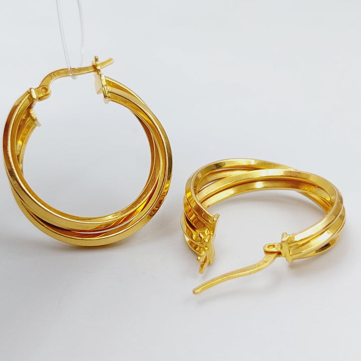 21K Gold Hoop Earrings by Saeed Jewelry - Image 4