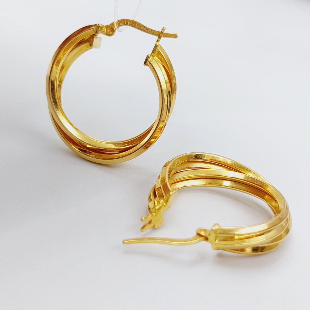 21K Gold Hoop Earrings by Saeed Jewelry - Image 1