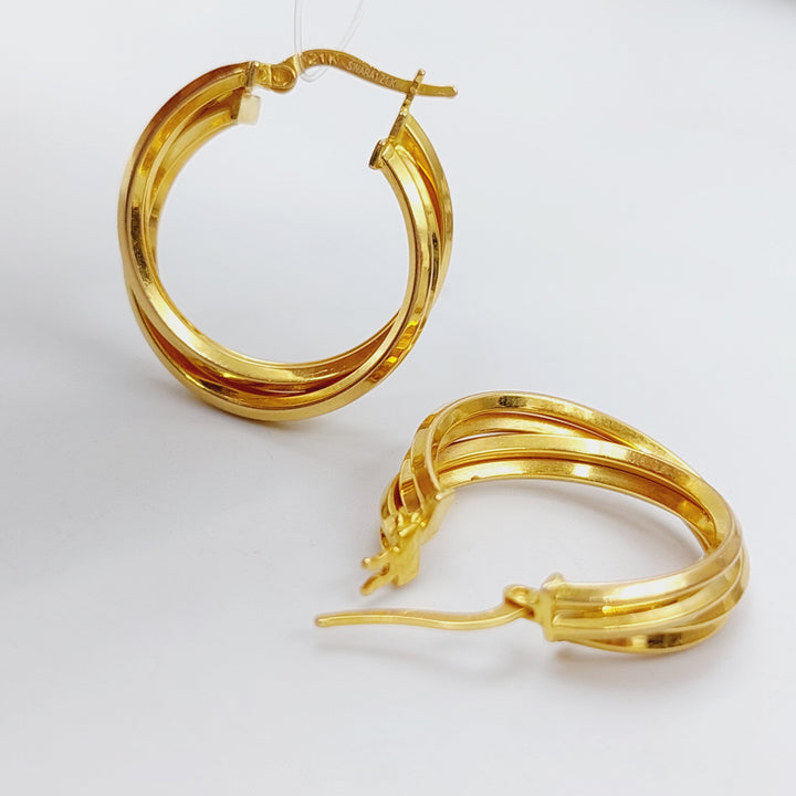 21K Gold Hoop Earrings by Saeed Jewelry - Image 1