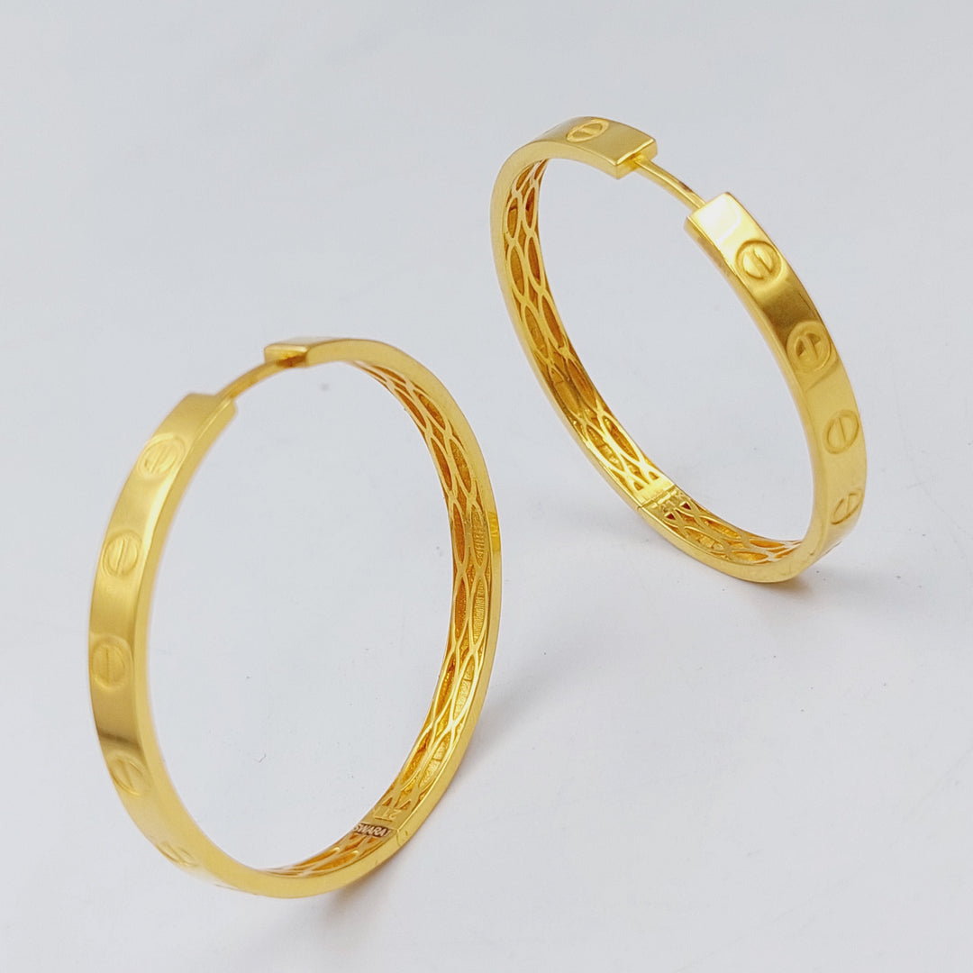 21K Gold Hoop Earrings by Saeed Jewelry - Image 5