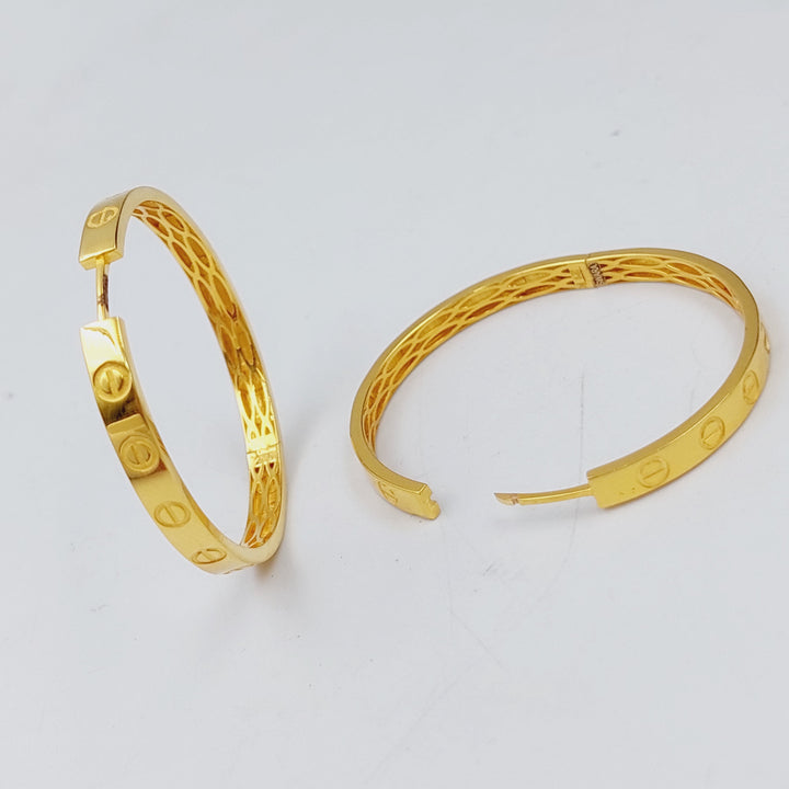 21K Gold Hoop Earrings by Saeed Jewelry - Image 6