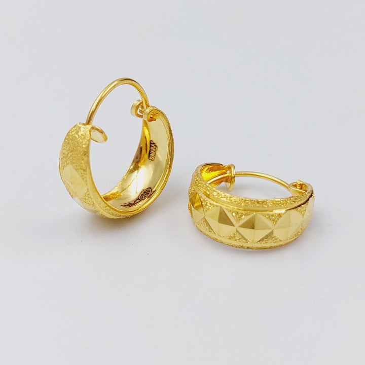 21K Gold Hoop Earrings by Saeed Jewelry - Image 1