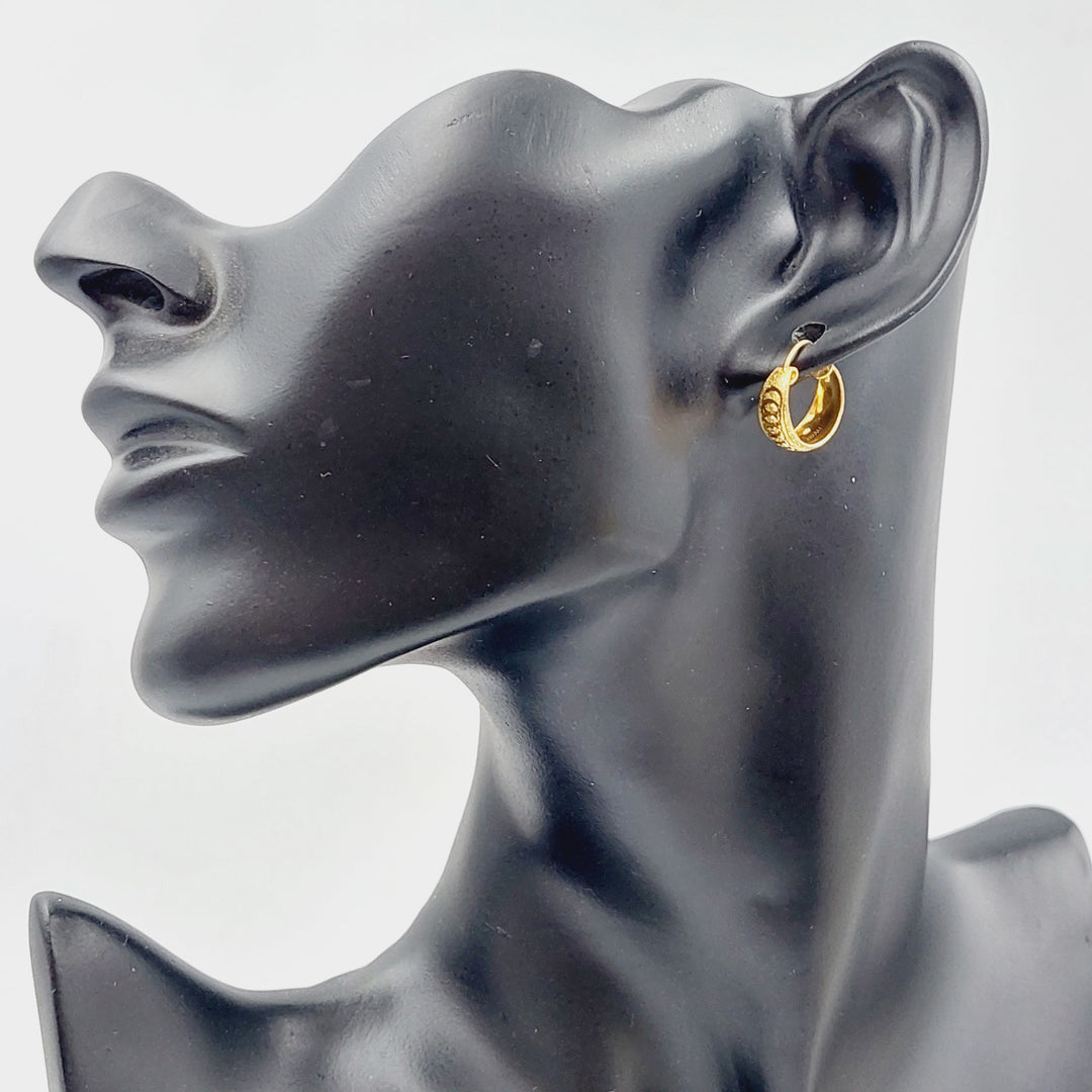 21K Gold Hoop Earrings by Saeed Jewelry - Image 2