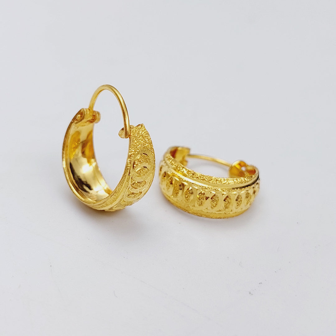 21K Gold Hoop Earrings by Saeed Jewelry - Image 6