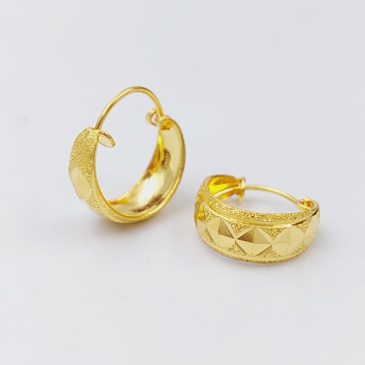 21K Gold Hoop Earrings by Saeed Jewelry - Image 4