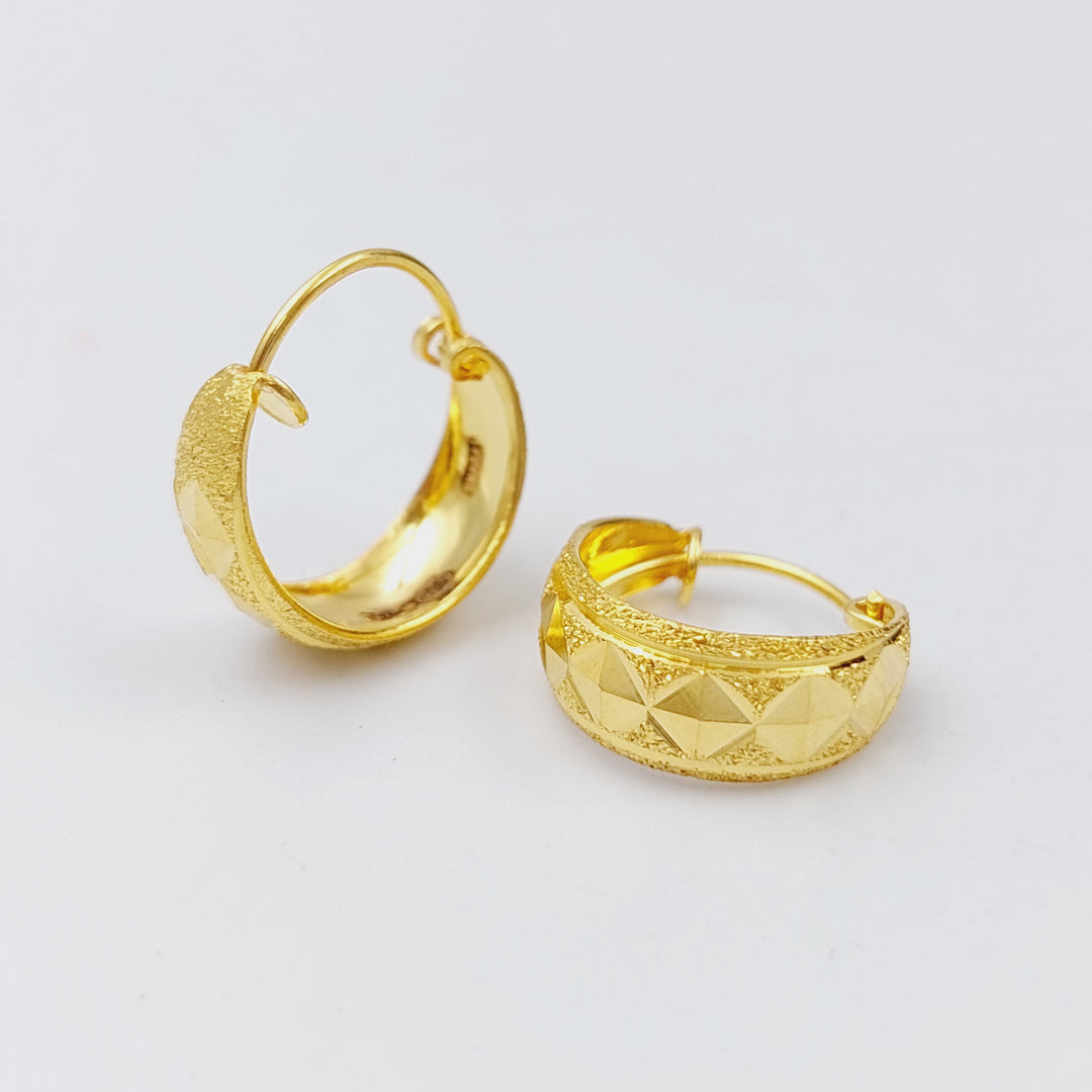 21K Gold Hoop Earrings by Saeed Jewelry - Image 5