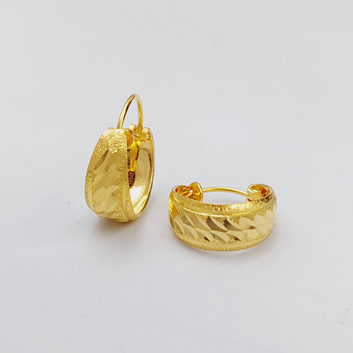 21K Gold Hoop Earrings by Saeed Jewelry - Image 4