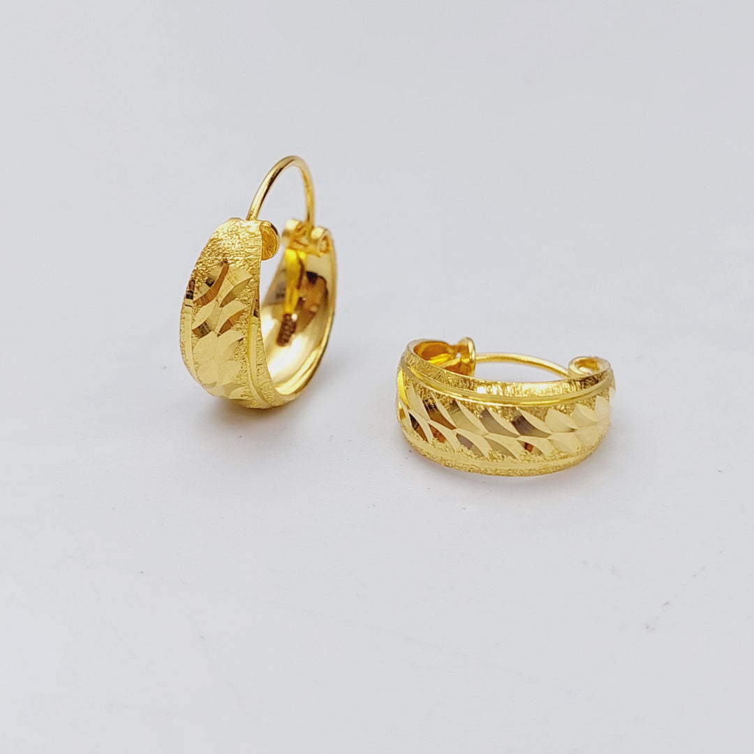 21K Gold Hoop Earrings by Saeed Jewelry - Image 5