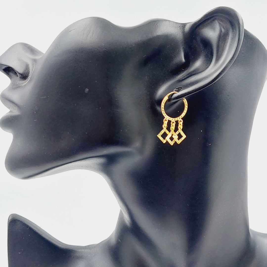 21K Gold Hoop Earrings by Saeed Jewelry - Image 2