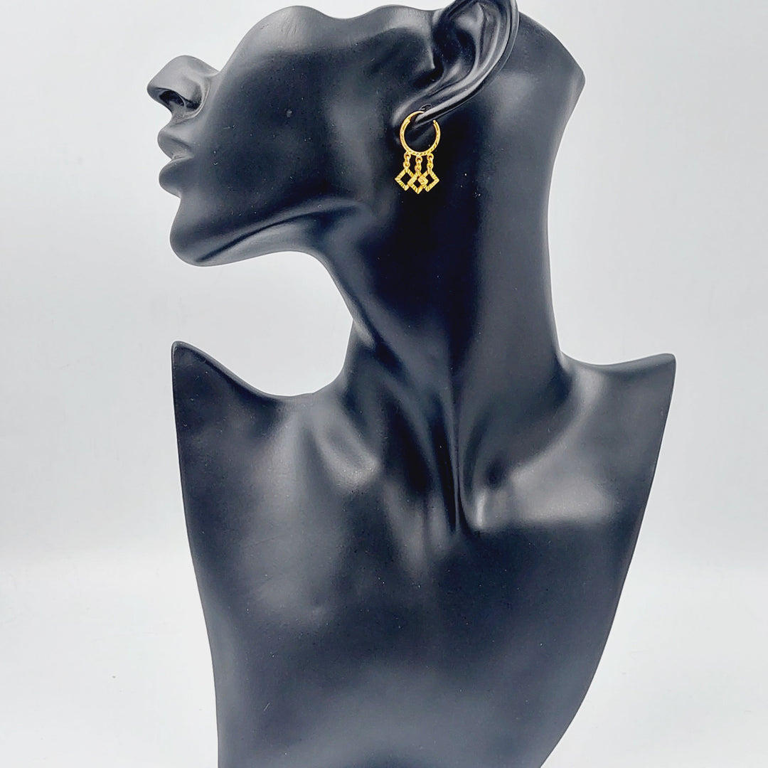 21K Gold Hoop Earrings by Saeed Jewelry - Image 3