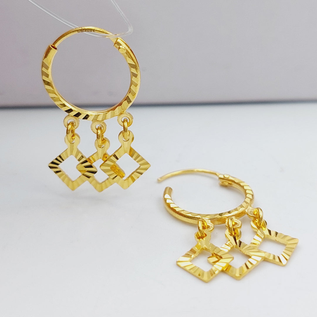 21K Gold Hoop Earrings by Saeed Jewelry - Image 5