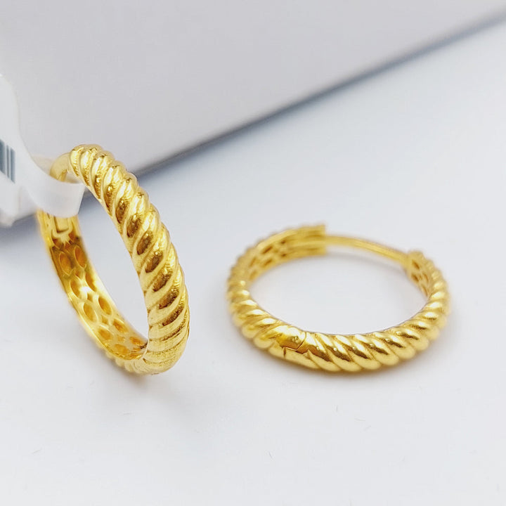 21K Gold Hoop Earrings by Saeed Jewelry - Image 4