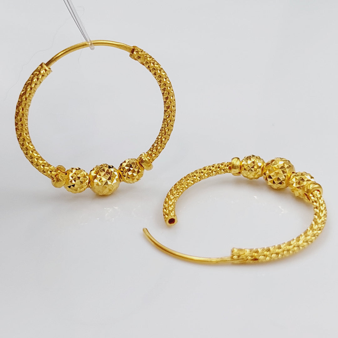 21K Gold Hoop Earrings by Saeed Jewelry - Image 1