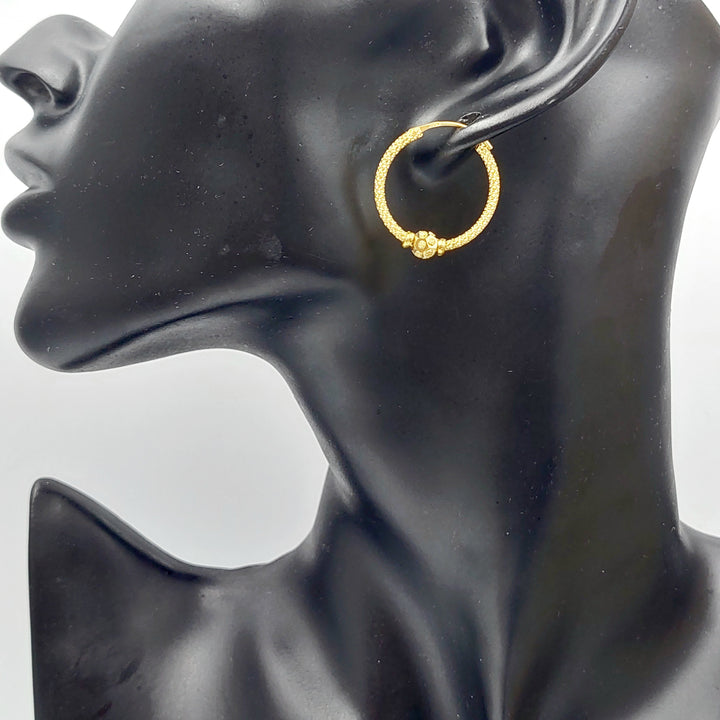 21K Gold Hoop Earrings by Saeed Jewelry - Image 3