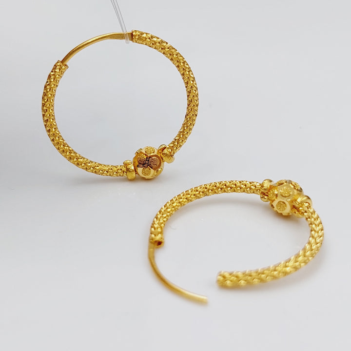 21K Gold Hoop Earrings by Saeed Jewelry - Image 11