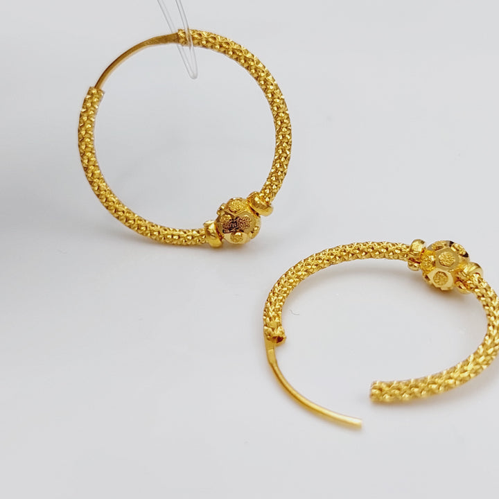 21K Gold Hoop Earrings by Saeed Jewelry - Image 12